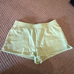 green aritzia shorts